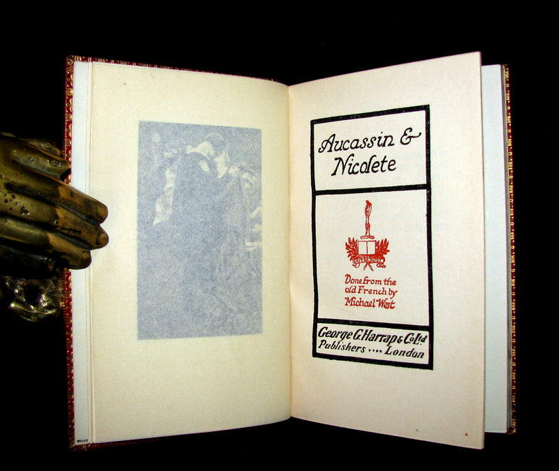 1917 Nice RIVIERE Binding - MEDIEVAL HISTORY of Aucassin and Nicolete. Knighthood and Chivalry.