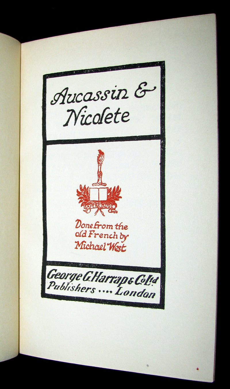 1917 Nice RIVIERE Binding - MEDIEVAL HISTORY of Aucassin and Nicolete. Knighthood and Chivalry.