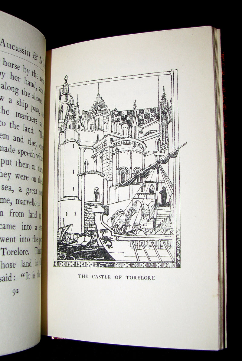 1917 Nice RIVIERE Binding - MEDIEVAL HISTORY of Aucassin and Nicolete. Knighthood and Chivalry.