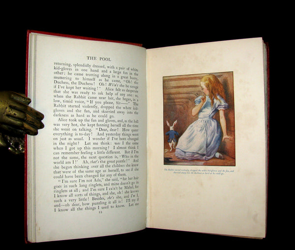1911 Rare First color illustrated Edition - Alice's Adventures in Wonderland & Through the Looking-Glass.
