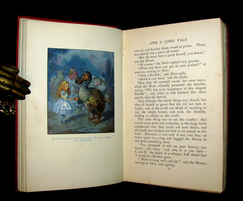 1911 Rare First color illustrated Edition - Alice's Adventures in Wonderland & Through the Looking-Glass.