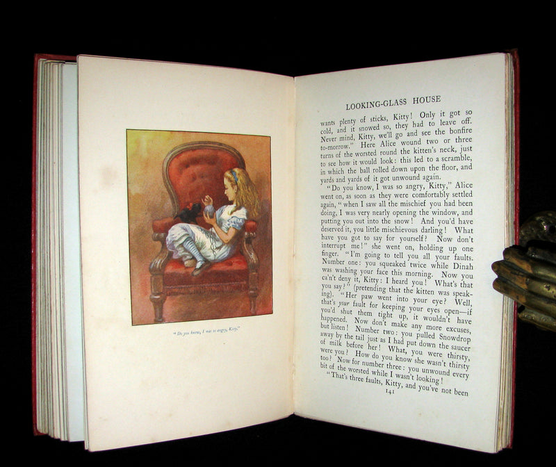 1911 Rare First color illustrated Edition - Alice's Adventures in Wonderland & Through the Looking-Glass.