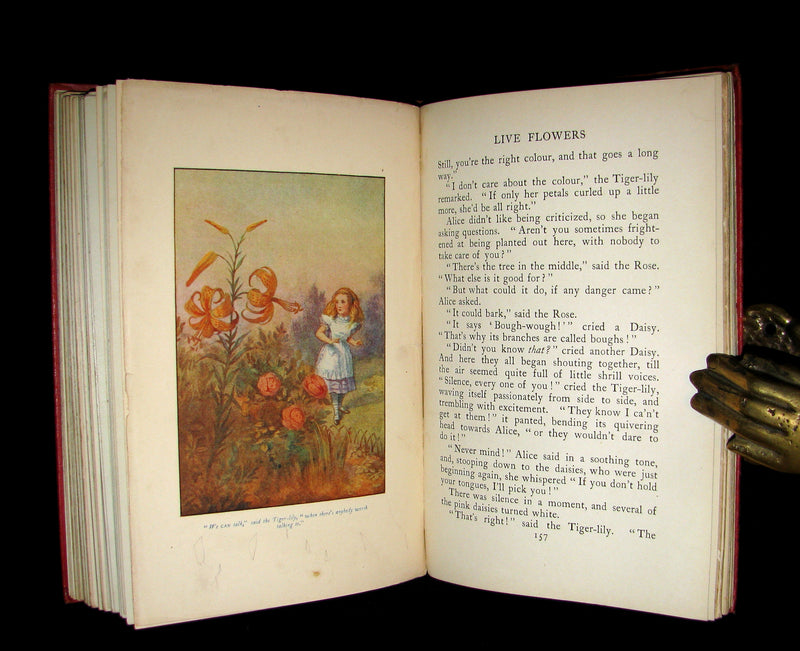 1911 Rare First color illustrated Edition - Alice's Adventures in Wonderland & Through the Looking-Glass.