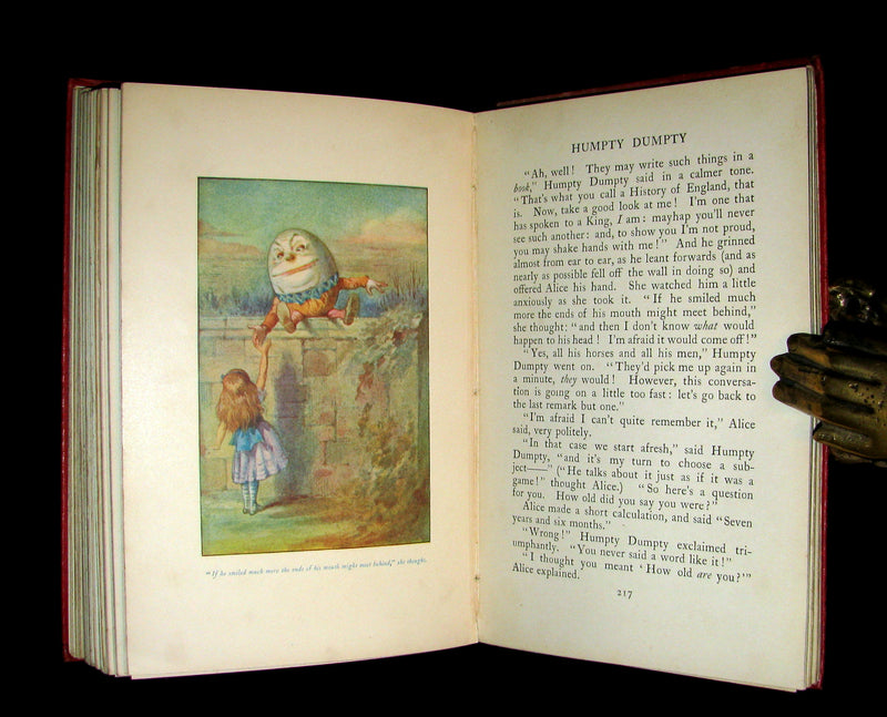 1911 Rare First color illustrated Edition - Alice's Adventures in Wonderland & Through the Looking-Glass.
