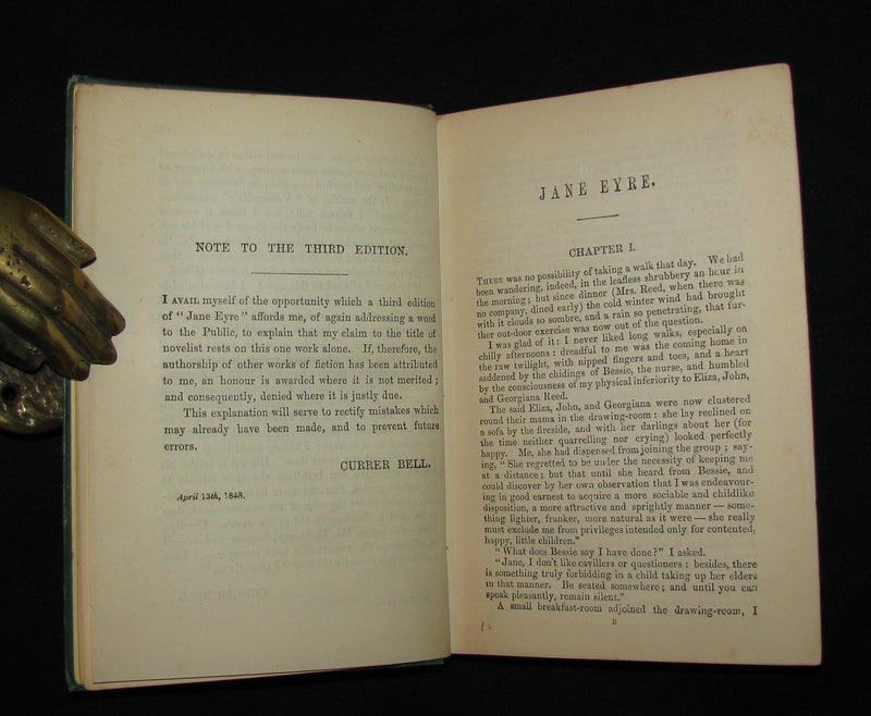1886 Rare Victorian Book - JANE EYRE. An Autobiography by Currer Bell (CHARLOTTE BRONTË).