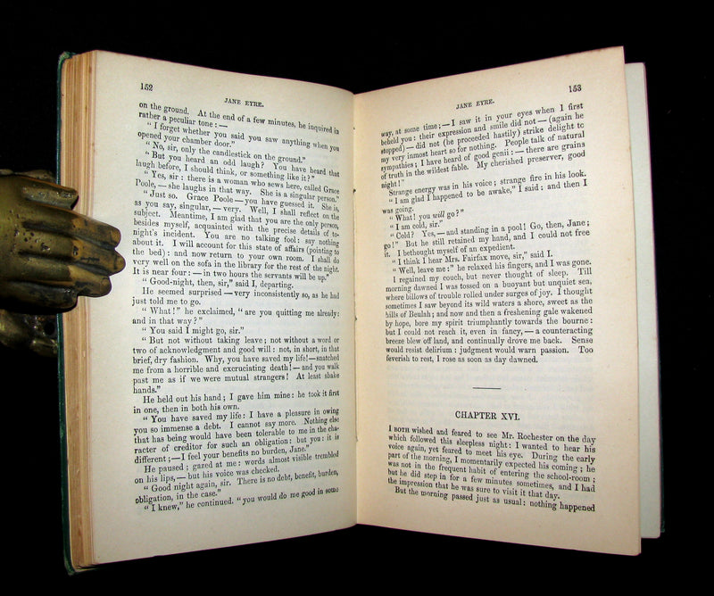 1886 Rare Victorian Book - JANE EYRE. An Autobiography by Currer Bell (CHARLOTTE BRONTË).