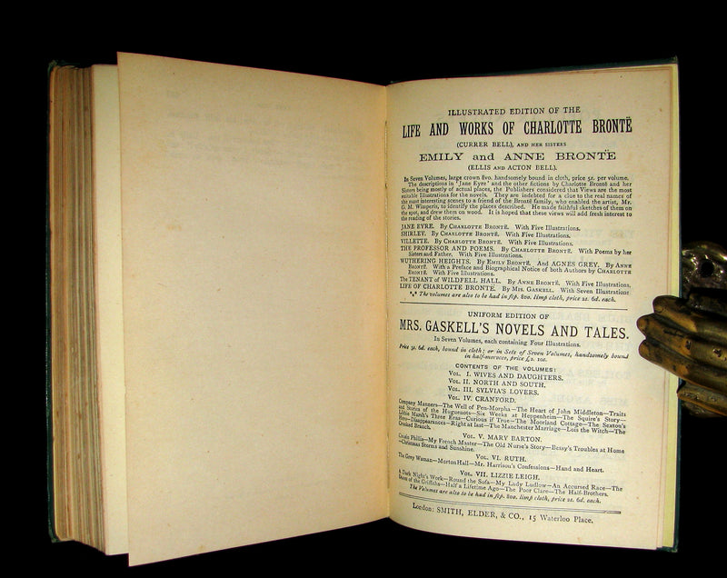 1886 Rare Victorian Book - JANE EYRE. An Autobiography by Currer Bell (CHARLOTTE BRONTË).