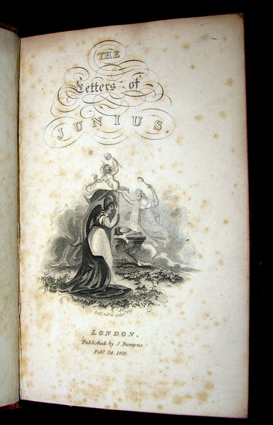 1820 Rare Book bound by Bumpus - LETTERS of JUNIUS or Junius: Stat nominis umbra.
