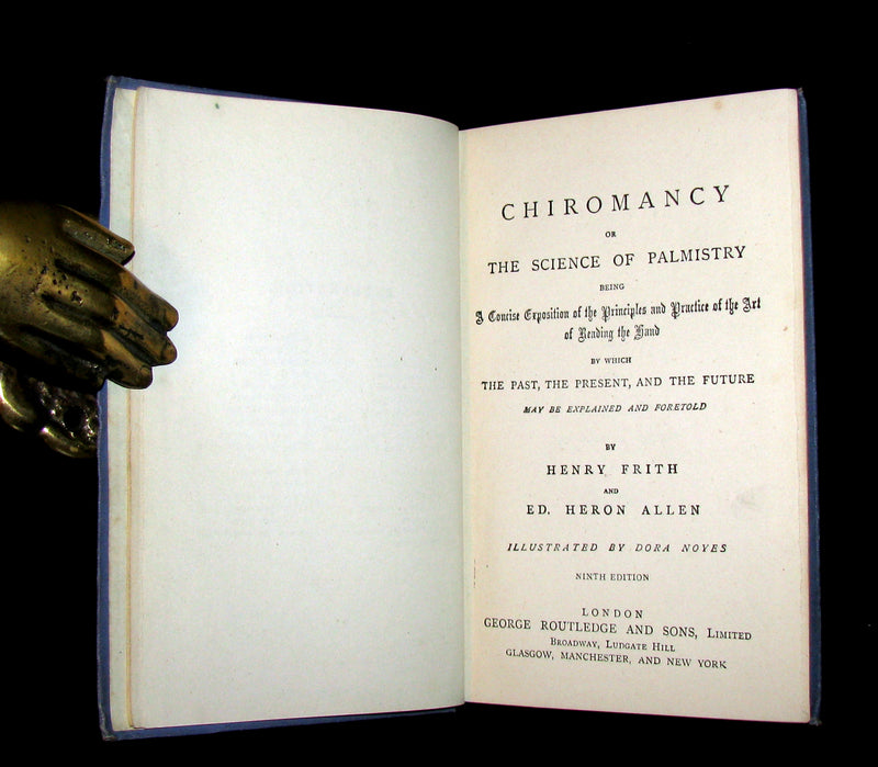 1885 Rare Book -  CHIROMANCY - The Science of Palmistry by Henry Frith. Illustrated.