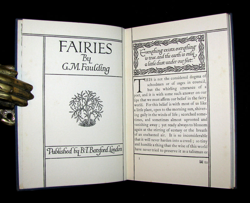1913 Scarce Book - FAIRIES by G.M. Faulding. A Fellowship Book. First Edition.