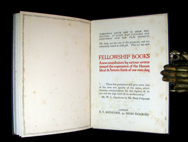 1913 Scarce Book - FAIRIES by G.M. Faulding. A Fellowship Book. First Edition.