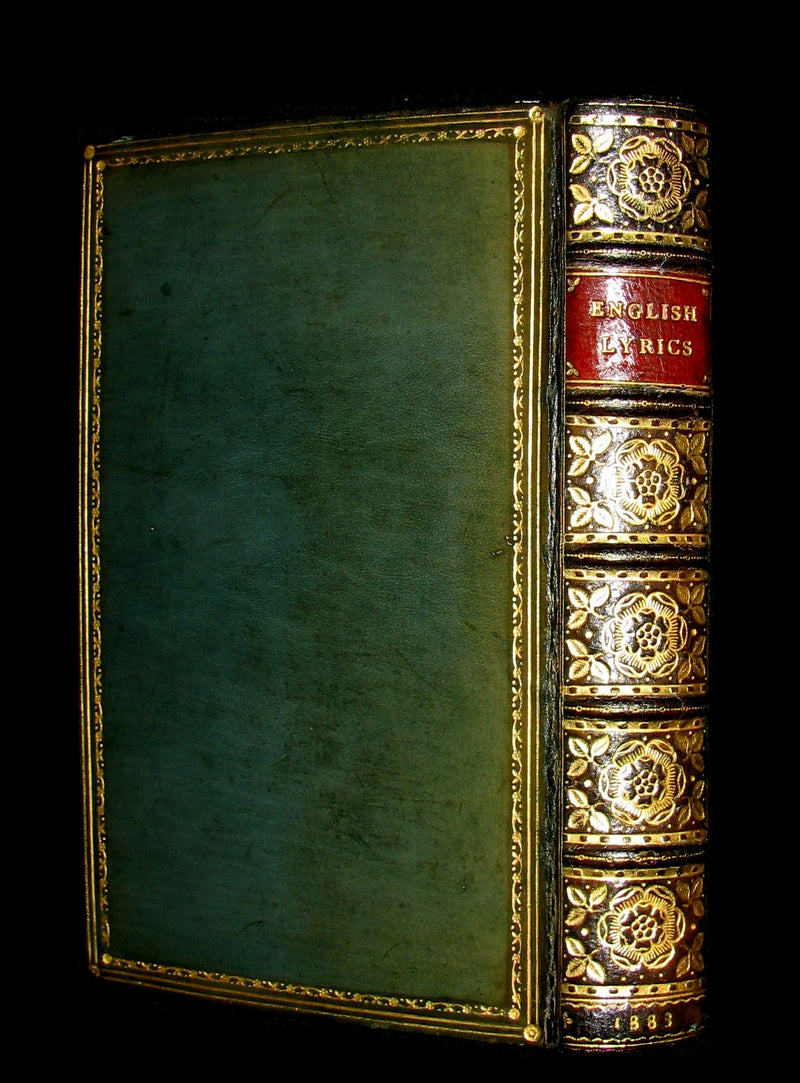 1883 Rare poetry Book - ENGLISH LYRICS beautifully bound by Sangorski & Sutcliffe.