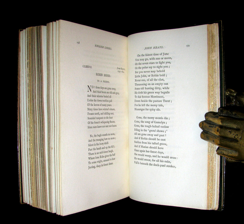 1883 Rare poetry Book - ENGLISH LYRICS beautifully bound by Sangorski & Sutcliffe.