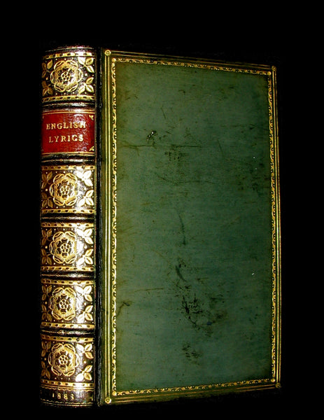 1883 Rare poetry Book - ENGLISH LYRICS beautifully bound by Sangorski & Sutcliffe.