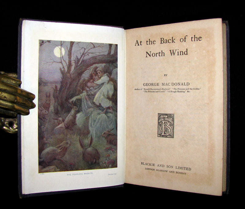 1911 Rare Edition in a scarce binding - AT THE BACK OF THE NORTH WIND by George MacDonald.