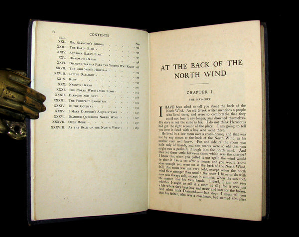 1911 Rare Edition in a scarce binding - AT THE BACK OF THE NORTH WIND by George MacDonald.