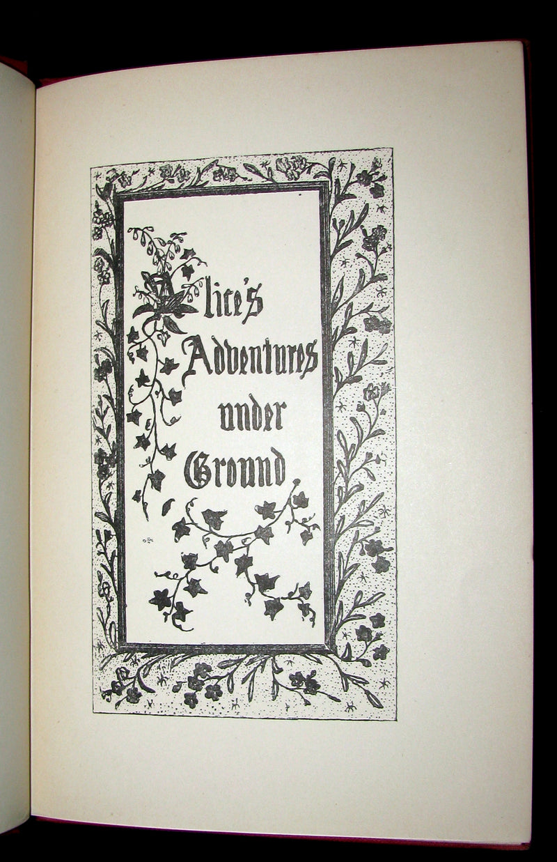 1886 Rare First Edition - Alice's Adventures Under Ground illustrated by Lewis Carroll.