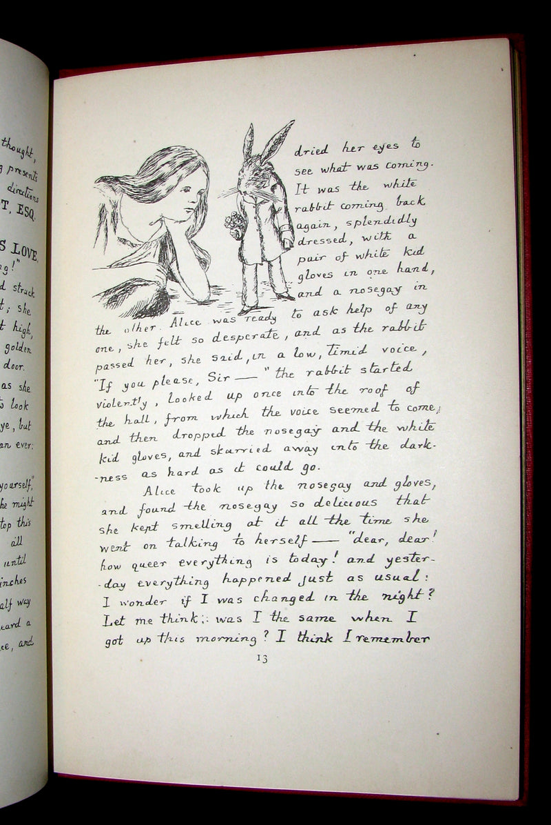 1886 Rare First Edition - Alice's Adventures Under Ground illustrated by Lewis Carroll.