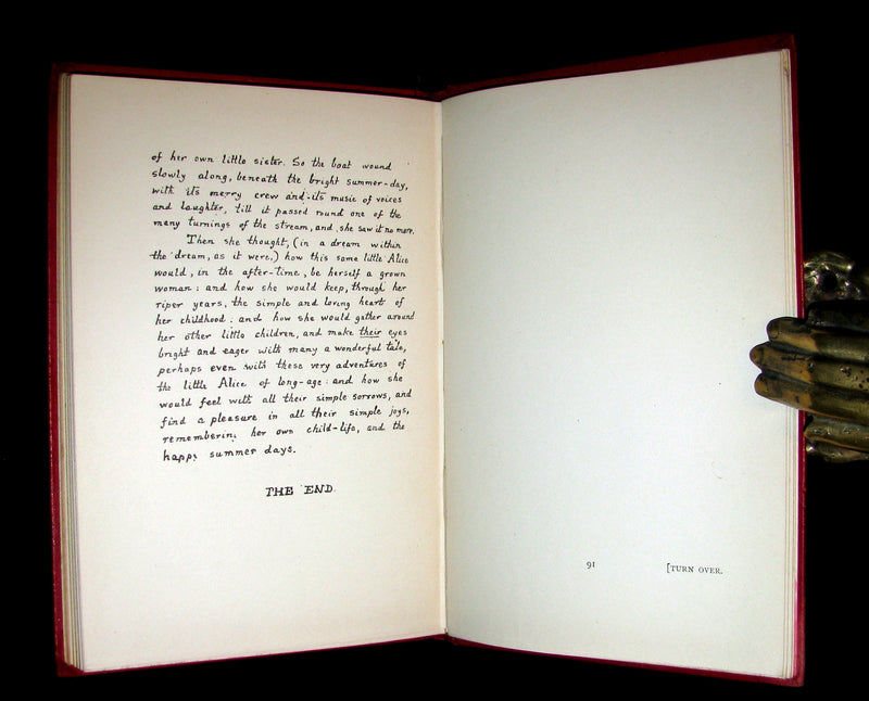 1886 Rare First Edition - Alice's Adventures Under Ground illustrated by Lewis Carroll.