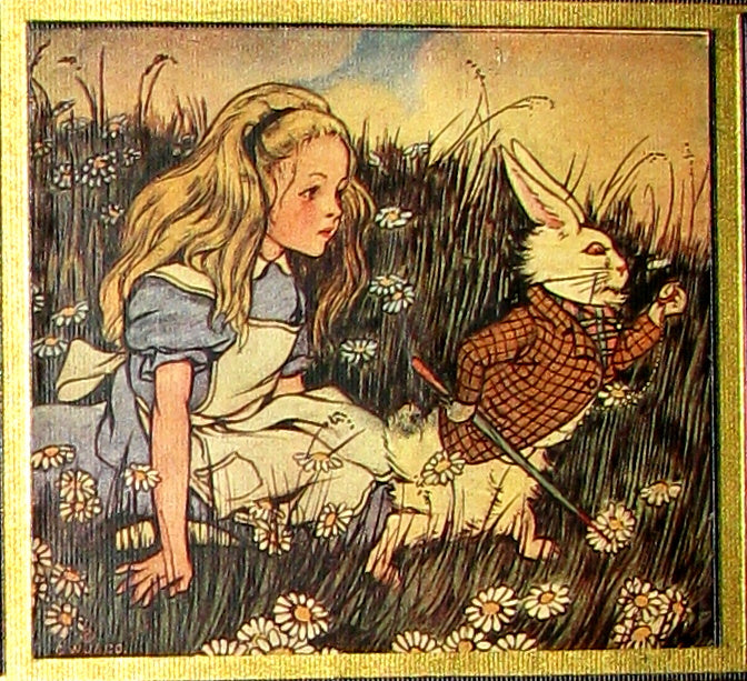 1925 Rare Edition - Alice's Adventures In Wonderland and Through The Looking-Glass illustrated by Eleonore Abbott.