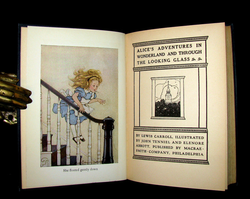 1925 Rare Edition - Alice's Adventures In Wonderland and Through The Looking-Glass illustrated by Eleonore Abbott.
