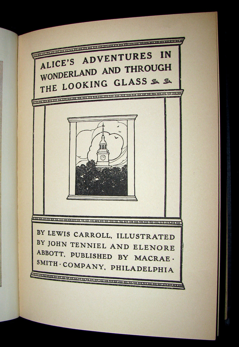 1925 Rare Edition - Alice's Adventures In Wonderland and Through The Looking-Glass illustrated by Eleonore Abbott.
