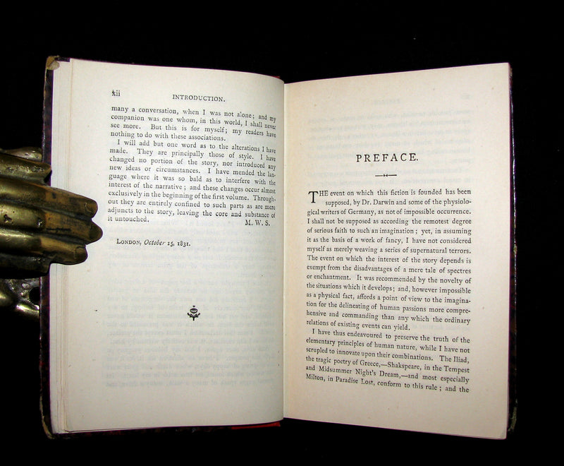 1888 Rare Book - FRANKENSTEIN or The Modern Prometheus by Mrs. Shelley.