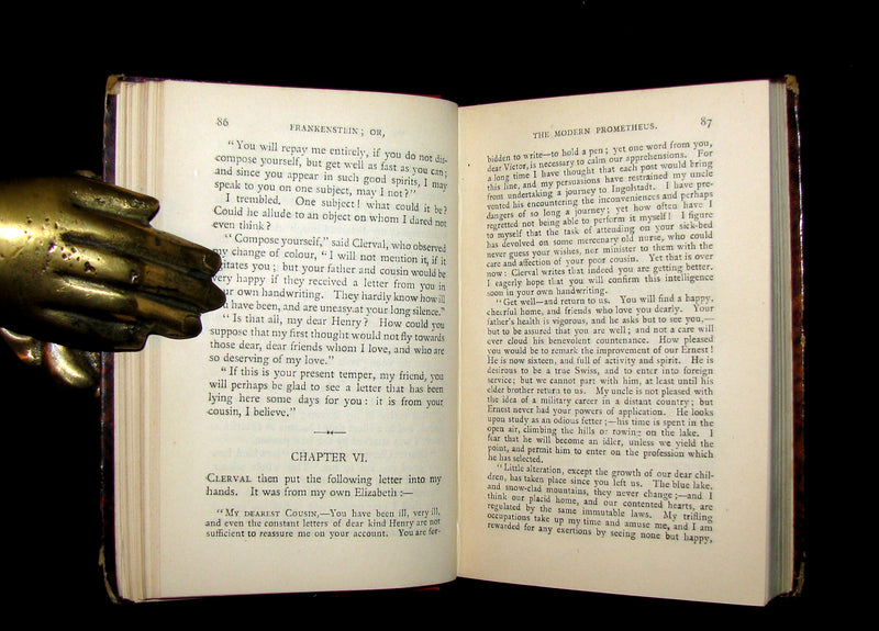 1888 Rare Book - FRANKENSTEIN or The Modern Prometheus by Mrs. Shelley.