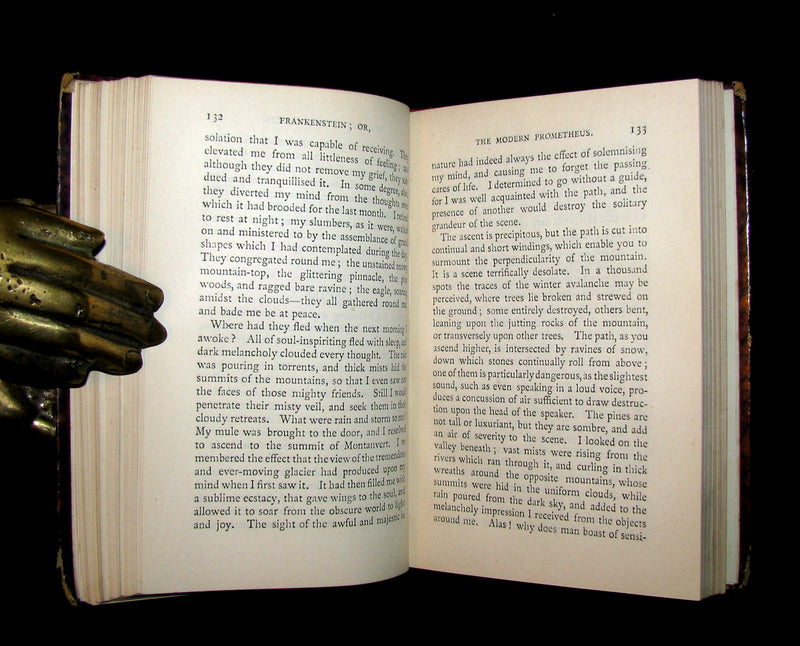 1888 Rare Book - FRANKENSTEIN or The Modern Prometheus by Mrs. Shelley.