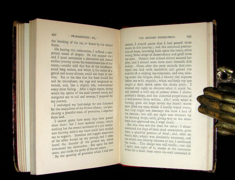 1888 Rare Book - FRANKENSTEIN or The Modern Prometheus by Mrs. Shelley.