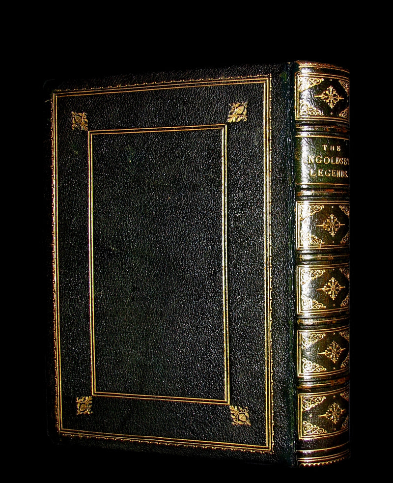 1877 Beautiful Gilbert & Field Binding - INGOLDSBY LEGENDS Illustrated by Cruikshank, Leech and Tenniel.