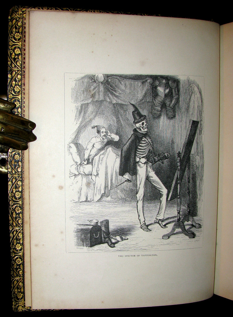 1877 Beautiful Gilbert & Field Binding - INGOLDSBY LEGENDS Illustrated by Cruikshank, Leech and Tenniel.