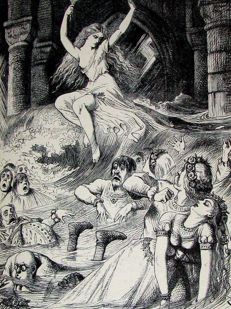 1877 Beautiful Gilbert & Field Binding - INGOLDSBY LEGENDS Illustrated by Cruikshank, Leech and Tenniel.