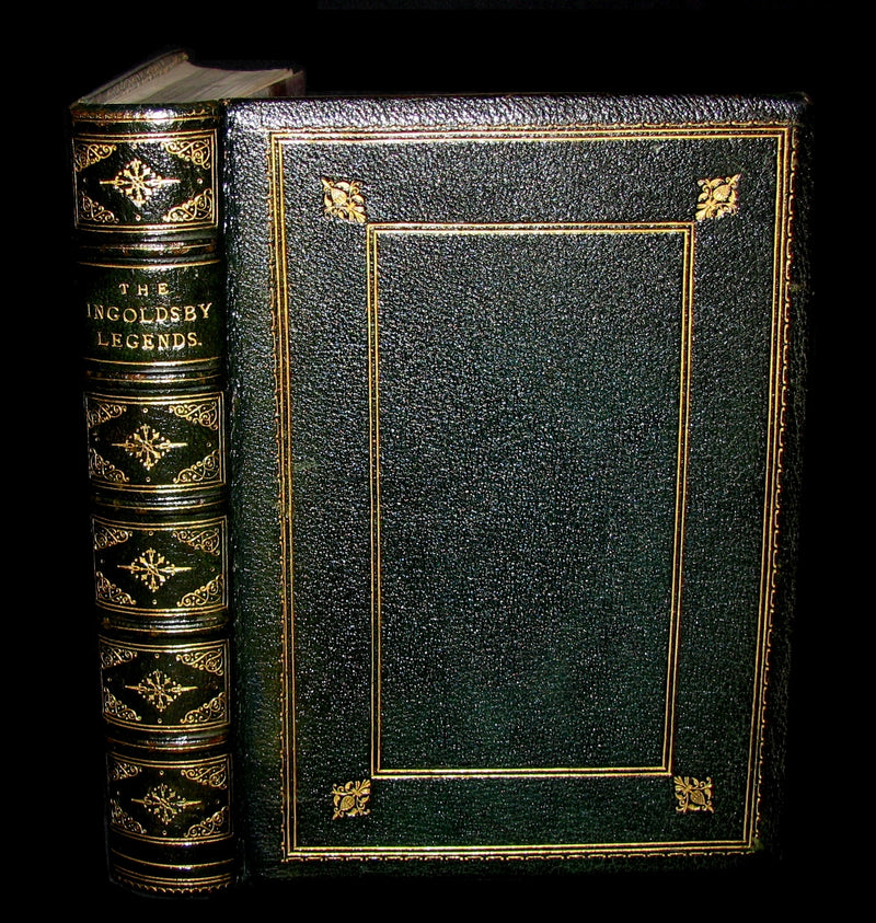 1877 Beautiful Gilbert & Field Binding - INGOLDSBY LEGENDS Illustrated by Cruikshank, Leech and Tenniel.