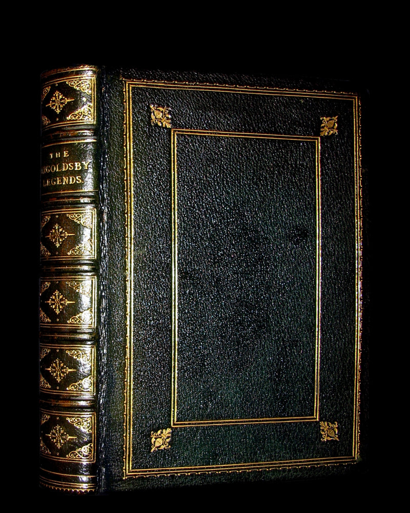 1877 Beautiful Gilbert & Field Binding - INGOLDSBY LEGENDS Illustrated by Cruikshank, Leech and Tenniel.