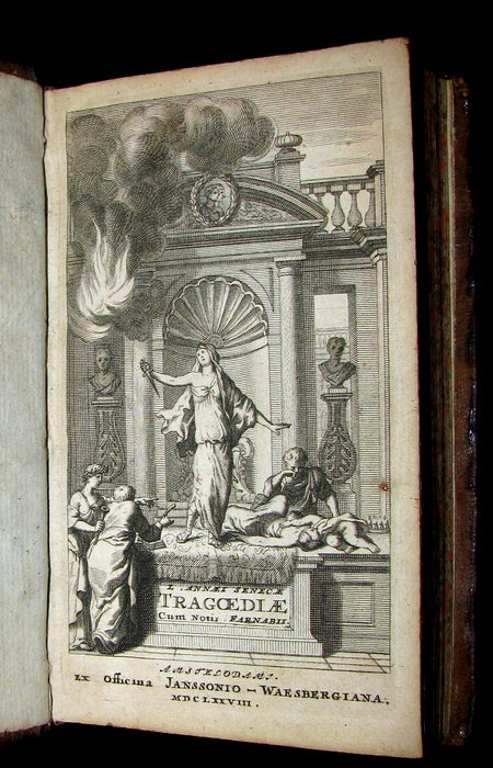 1678 Rare Latin Book - SENECA - L. Annæi Senecæ - Tragedies - Medea, Phaedra, Oedipus, etc.