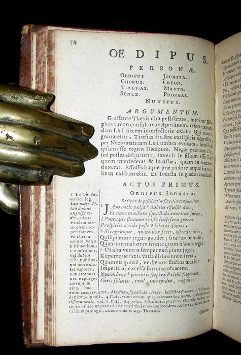 1678 Rare Latin Book - SENECA - L. Annæi Senecæ - Tragedies - Medea, Phaedra, Oedipus, etc.