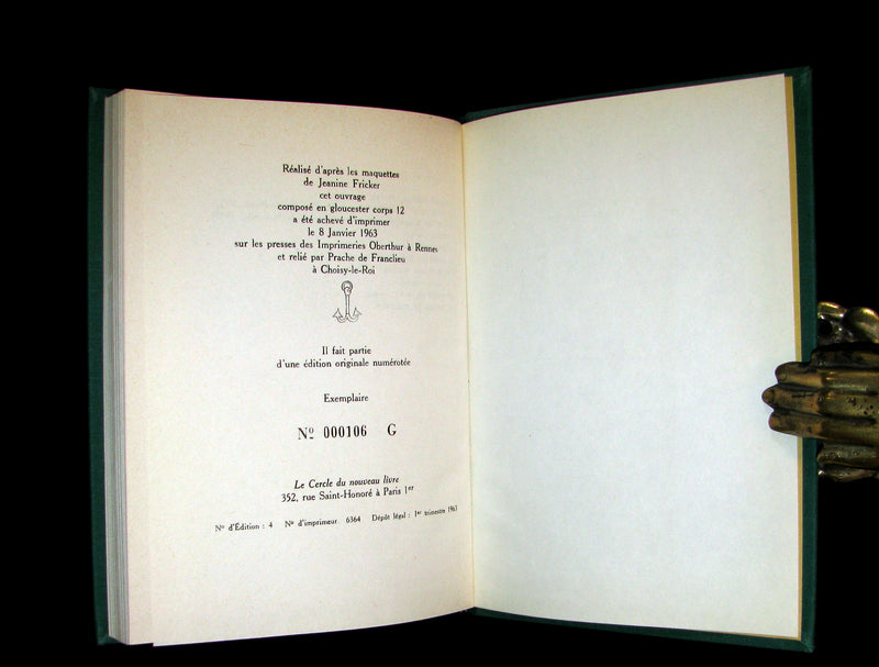 1963 Rare First Limited Edition #106 - La Planete des Singes (The Planet of the Apes) by Pierre Boulle.