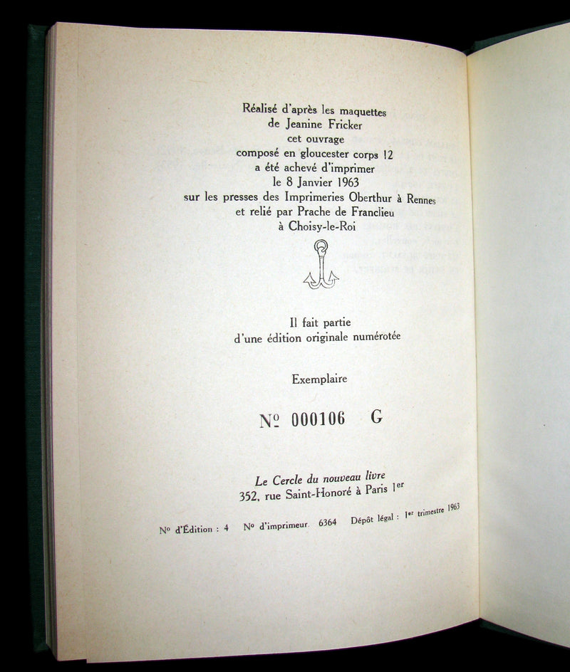 1963 Rare First Limited Edition #106 - La Planete des Singes (The Planet of the Apes) by Pierre Boulle.