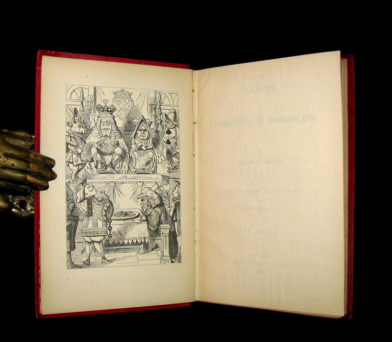 1882 Rare Victorian Book - Alice's Adventures in Wonderland by Lewis Carroll.