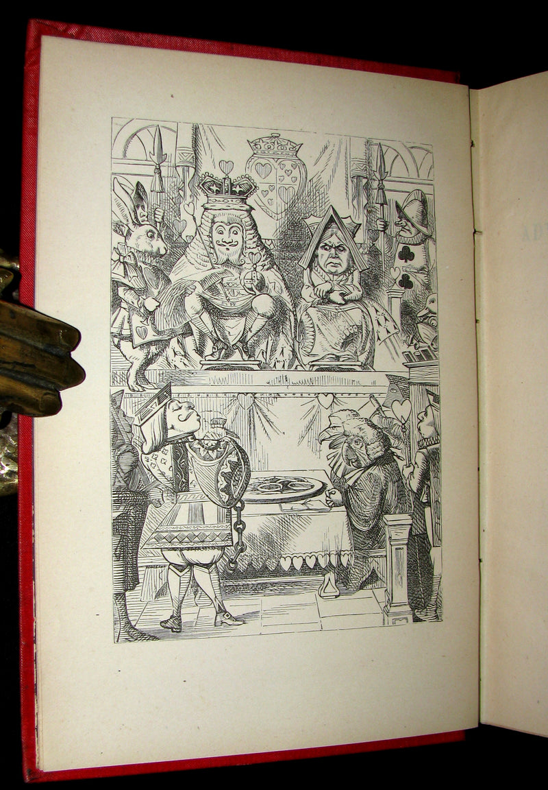 1882 Rare Victorian Book - Alice's Adventures in Wonderland by Lewis Carroll.