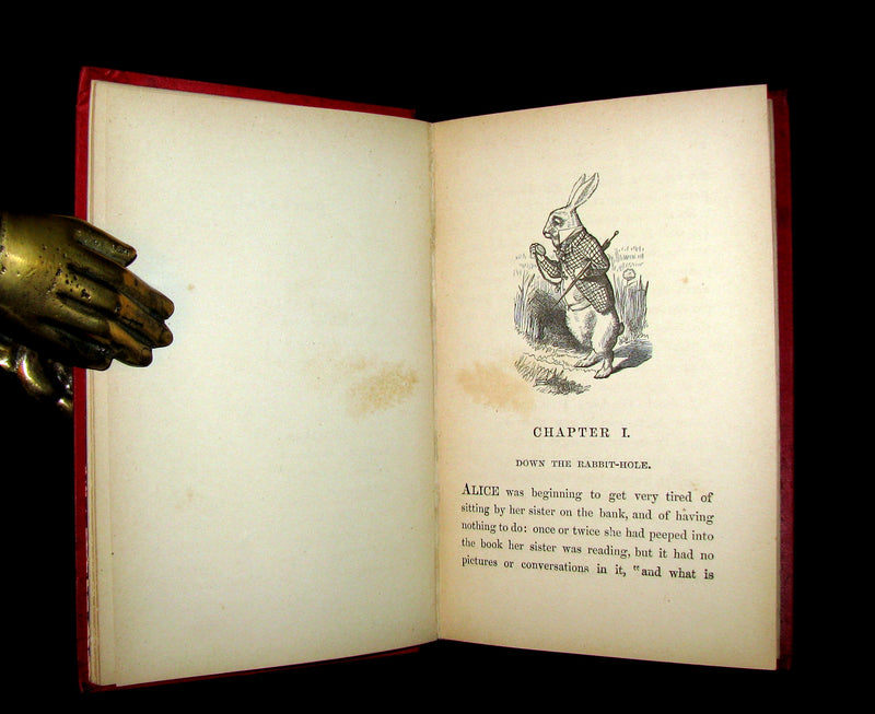 1882 Rare Victorian Book - Alice's Adventures in Wonderland by Lewis Carroll.