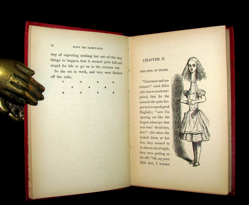 1882 Rare Victorian Book - Alice's Adventures in Wonderland by Lewis Carroll.