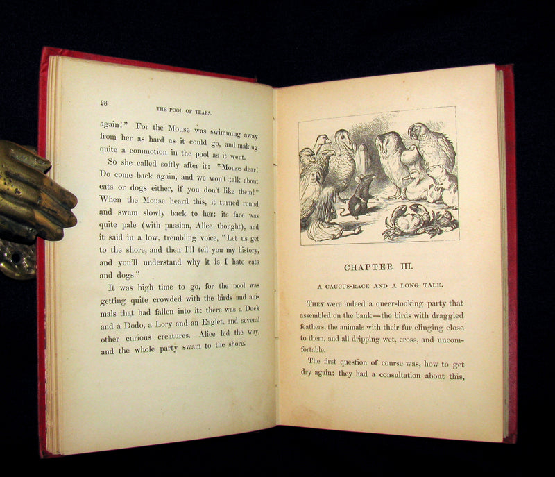 1882 Rare Victorian Book - Alice's Adventures in Wonderland by Lewis Carroll.