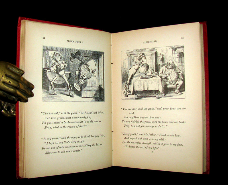 1882 Rare Victorian Book - Alice's Adventures in Wonderland by Lewis Carroll.