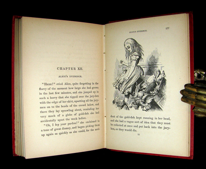 1882 Rare Victorian Book - Alice's Adventures in Wonderland by Lewis Carroll.