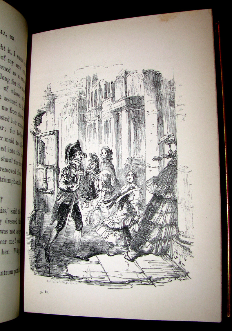1856 Beautiful Worsfold Binding - Lady ARABELLA Or The ADVENTURES OF A DOLL Illustrated by Cruikshank. First Edition.