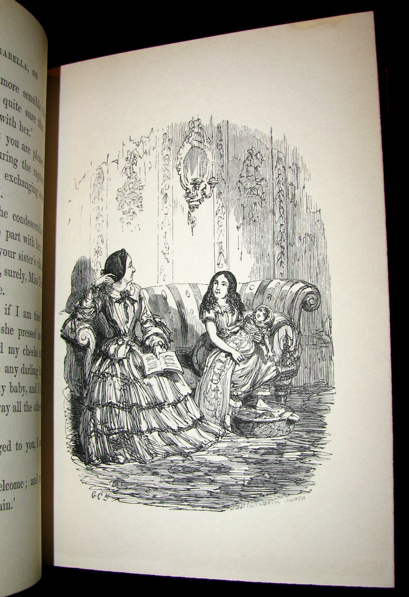 1856 Beautiful Worsfold Binding - Lady ARABELLA Or The ADVENTURES OF A DOLL Illustrated by Cruikshank. First Edition.