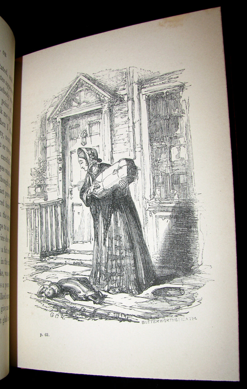 1856 Beautiful Worsfold Binding - Lady ARABELLA Or The ADVENTURES OF A DOLL Illustrated by Cruikshank. First Edition.