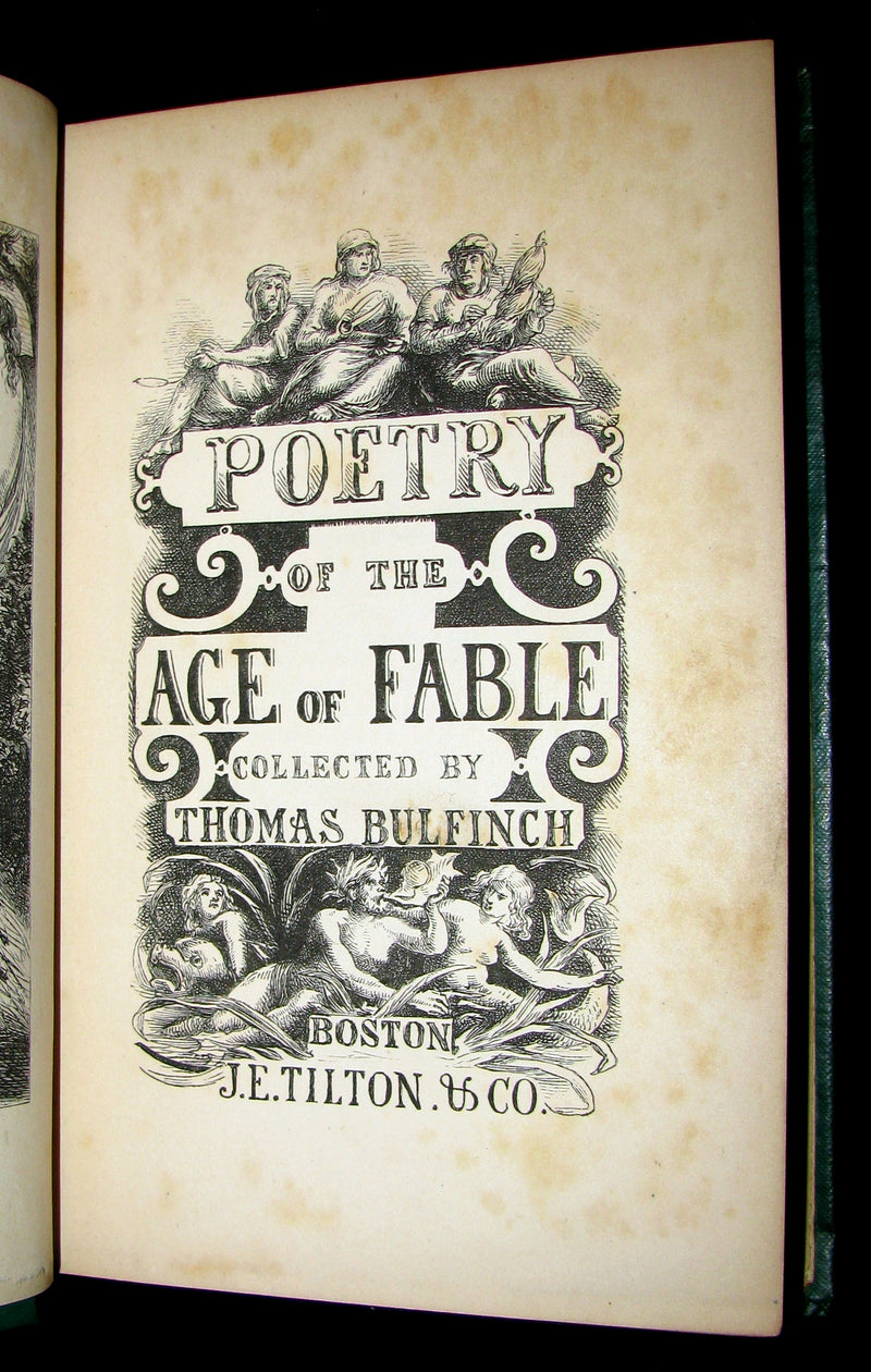 1863 Rare Book - Poetry of the AGE of FABLE - The Legends of Classical Mythology.